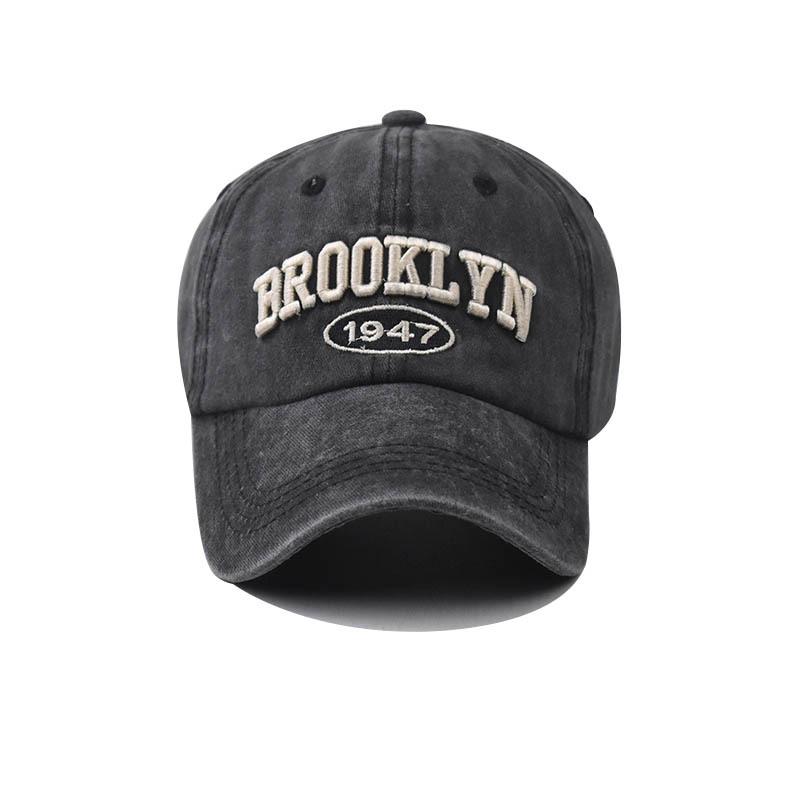 Новая бейсбольная кепка BROOKLYN из хлопка с вышивкой для мужчин и женщин. Корейская версия персонализированной кепки в стиле хип-хоп.