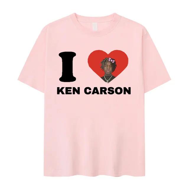 Ken Carson I Love Print Graphic T Shirts Men Women Cotton Fashion Top Sleeve T-shirt Oversized Harajuku T-shirt Streetwear