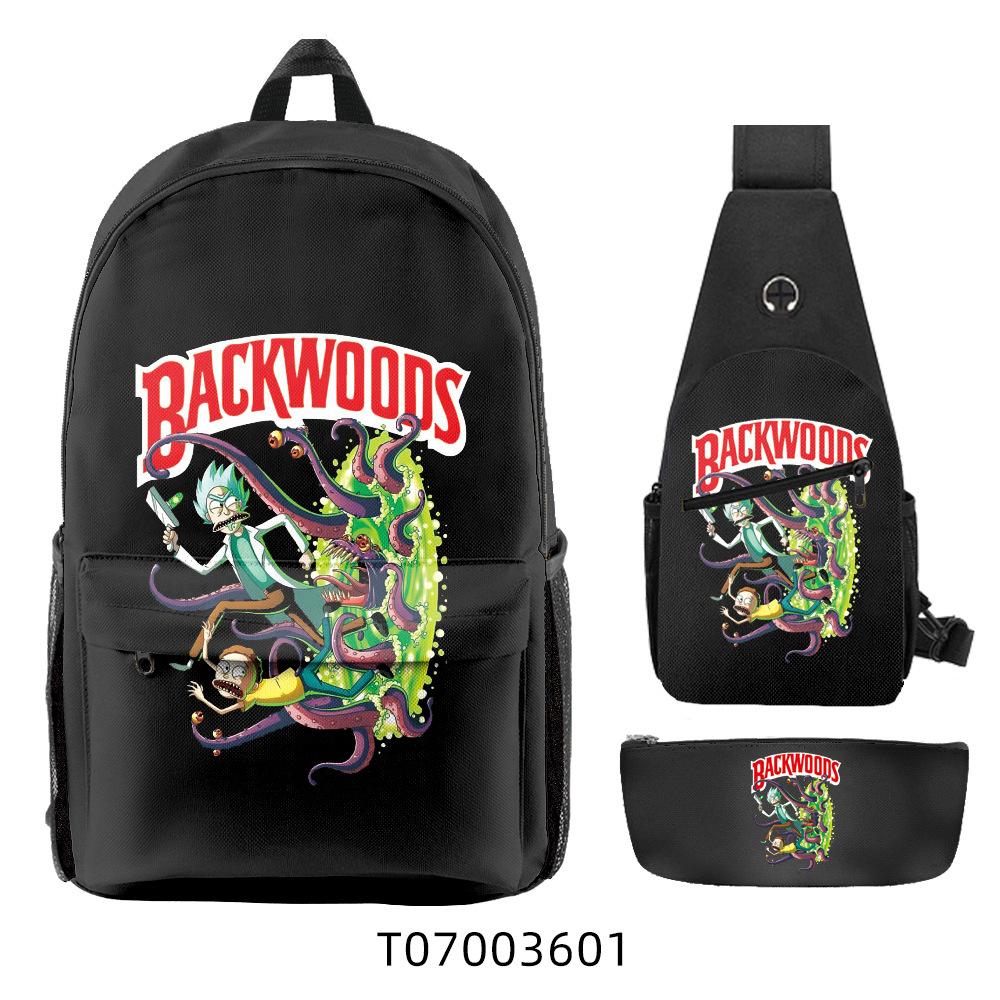 Популярный 3D Рюкзак Backwoods Сигара Студенческий Рюкзак для Кампуса Дорожная Сумка