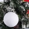 6pcs Round White Foam Christmas Balls 4/6/8CM Xmas Tree Hanging Pendant  New Year Gift
