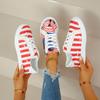 Autumn American Flag Print Flat Shoes for Women Retro Cool Sneaker for Female Spring Summer Woman Footwear Zapatillas Mujer