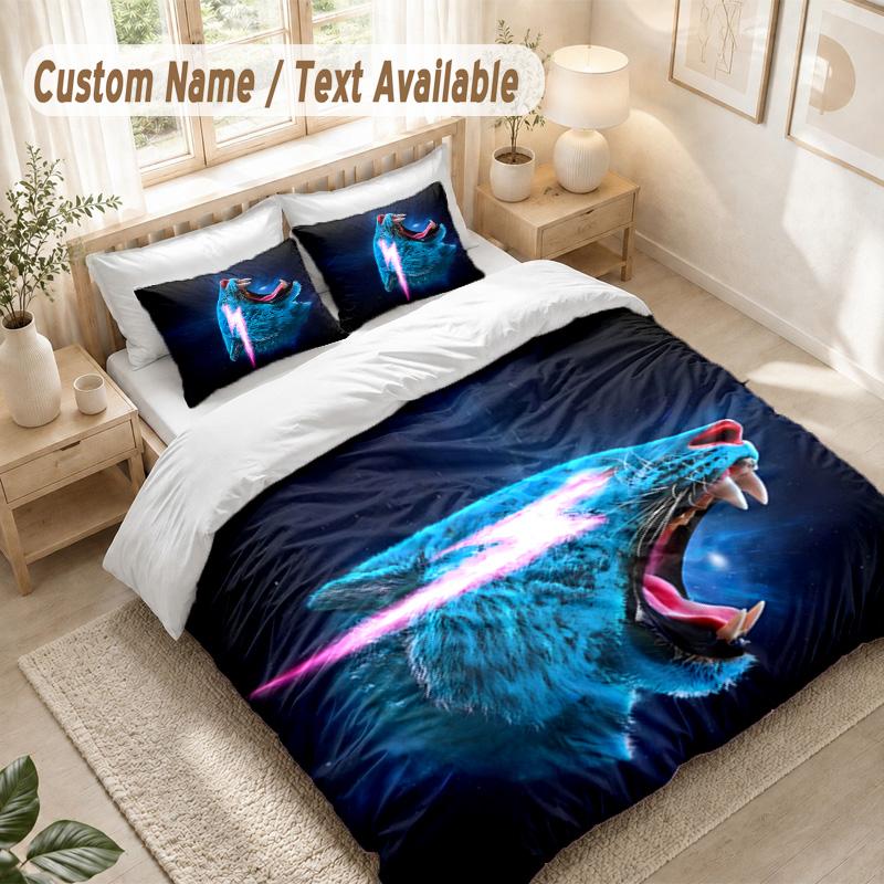 Mr Beast Bedding Set, 1 Duvet Cover & 2 Pillowcases Soft Comfortable Bedroom Home Textile Decor