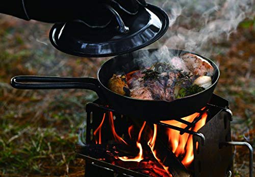 Набор из 7-дюймового чехла для хранения сковородок UNIFLAME Skillet с кожаными ручками 661123 <7 дюймов> + + 3 предмета (661024 + + 661390)