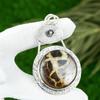 Mothers day Sale 925 Silver Round Moroccan Mud Crack Fossil Gemstone New Pendant