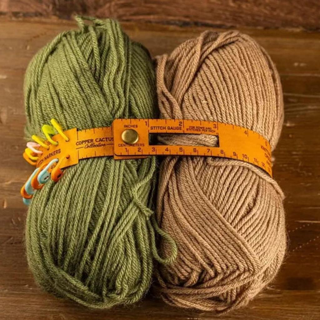 7 in 1 Leather Measuring Tool DIY Crafters Multi-Wrap 48cm Crochet Hole Measuring Ruler Protable Storage Leather Accessories