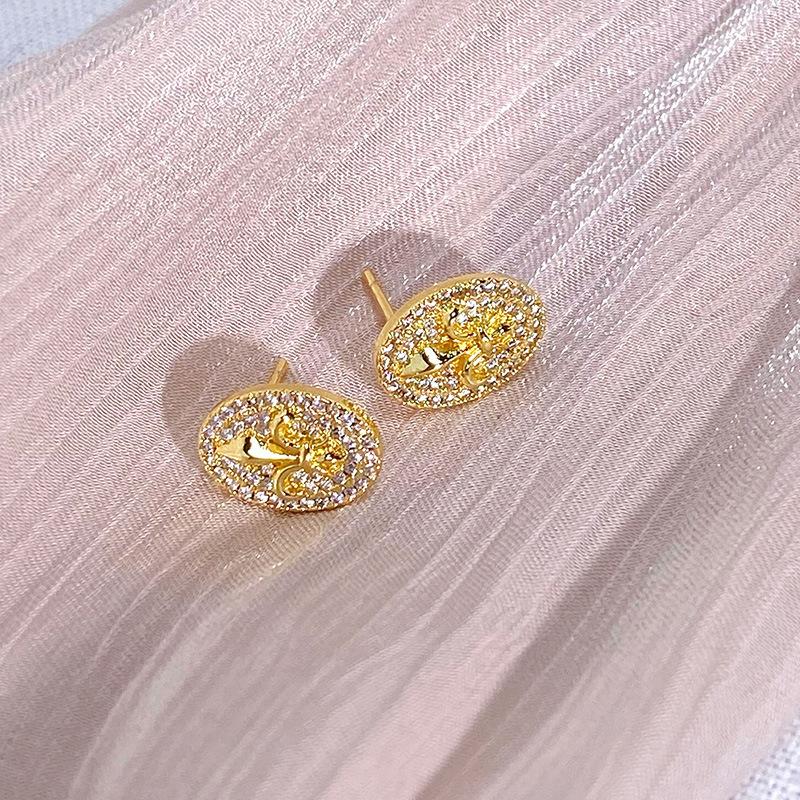 Весна и Лето Французское Ретро Ожерелье Ирис Женские Высокое Чувство Легкая Роскошь Цветочные Серьги-Пуссеты Винтажное Цыганское Кольцо