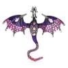 Enamel Dragon Brooches for Women Men Rhinestone Flying Legand Animal Party Office Brooch Pins Gifts