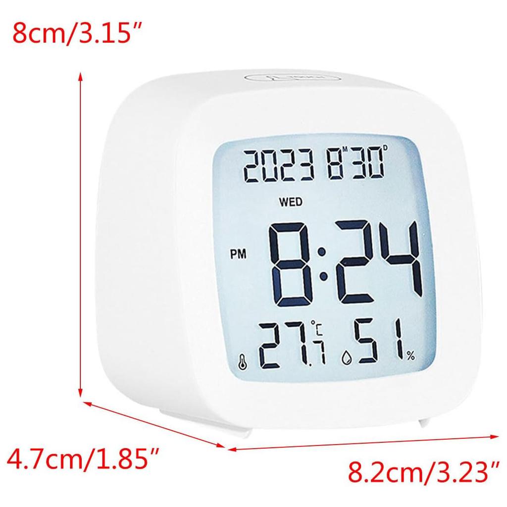 Цифровой будильник, прикроватные часы с дисплеем температуры и влажности для спальни, домашнего офиса