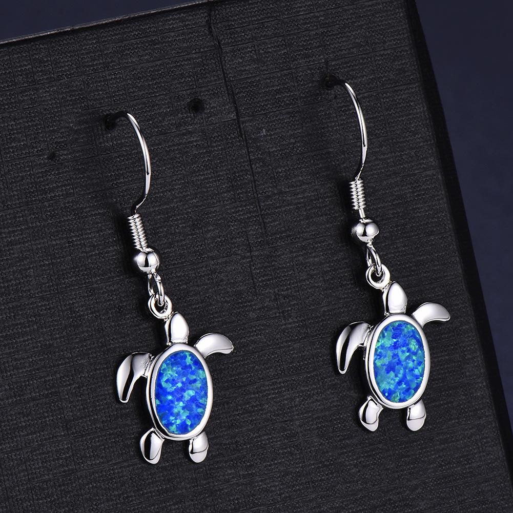 Earrings Blue Australian Treasure Turtle Earrings Fashionable and Versatile Earrings