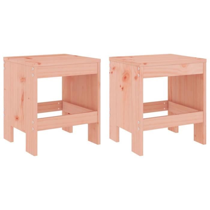 VidaXL Garden Stools 2 Pcs 40x36x45 Cm Solid Douglas Wood 825343