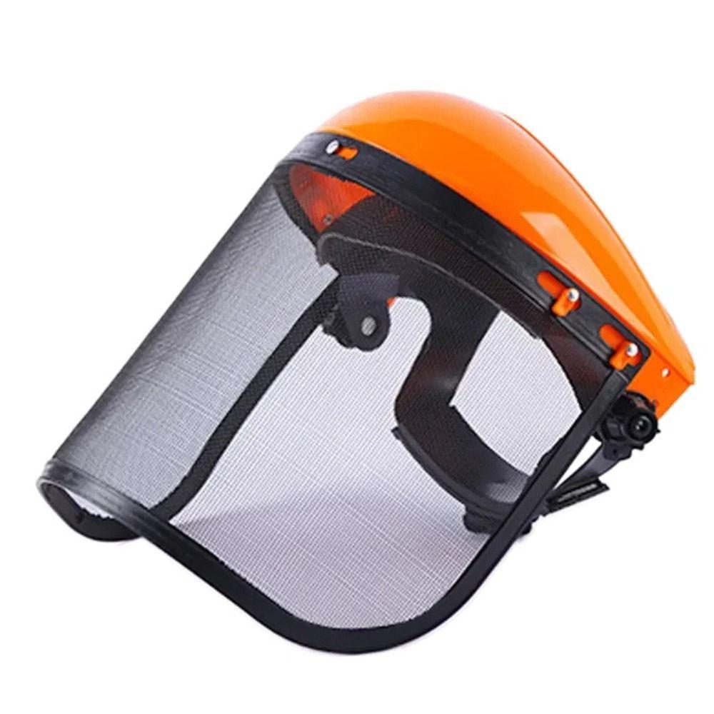 С защитным шлемом для триммера с сеткой для защиты лица, защитным шлемом для сада с сеткой, дышащей садовой маской для лесного хозяйства