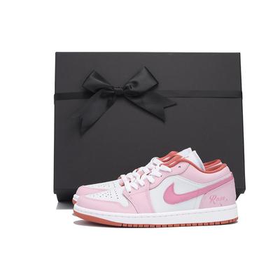 Air Jordan 1 Нескользящее покрытие Низкие винтажные баскетбольные кроссовки Женские Розовые DC0774-080(Команда-SBOX)