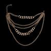 Винтажное ювелирное изделие в стиле хип-хоп, массивное многослойное колье в стиле панк, кулон, ожерелье, толстая цепочка с бордюром