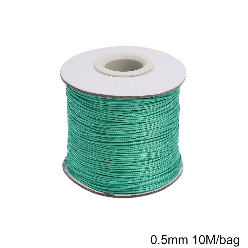 Многоцветный вощеный шнур для изготовления ожерелий и браслетов своими руками - 10 метров в пакете