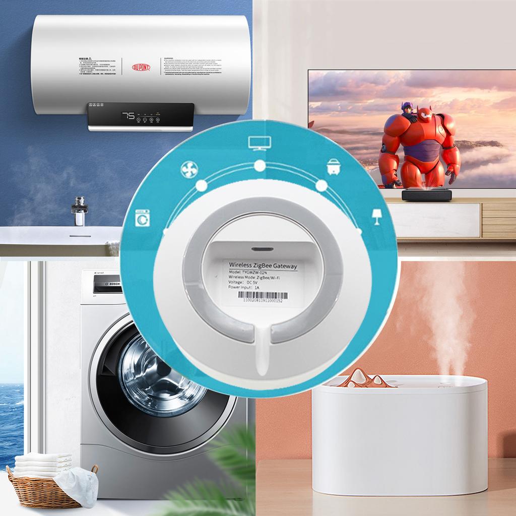 Wifi Gateway Smart Hub for Smart Thermometer Hygrometer Compatible with Alexa Google Home Tuya