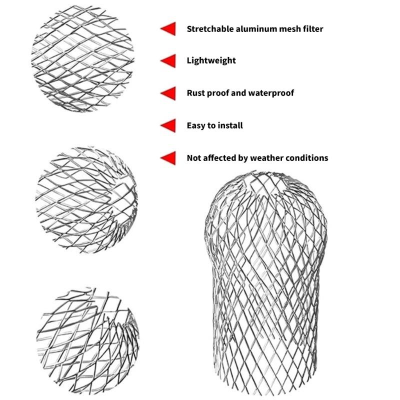 Metal Meshes Roof Gutters Filters Aluminum Gutters Guard Strainer Stop Leaf Blockage Drain Pipe Cover Spouting Filter Caps