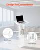 Podium Stand 50 in Portable Acrylic Lectern Storage Wide Reading Surface