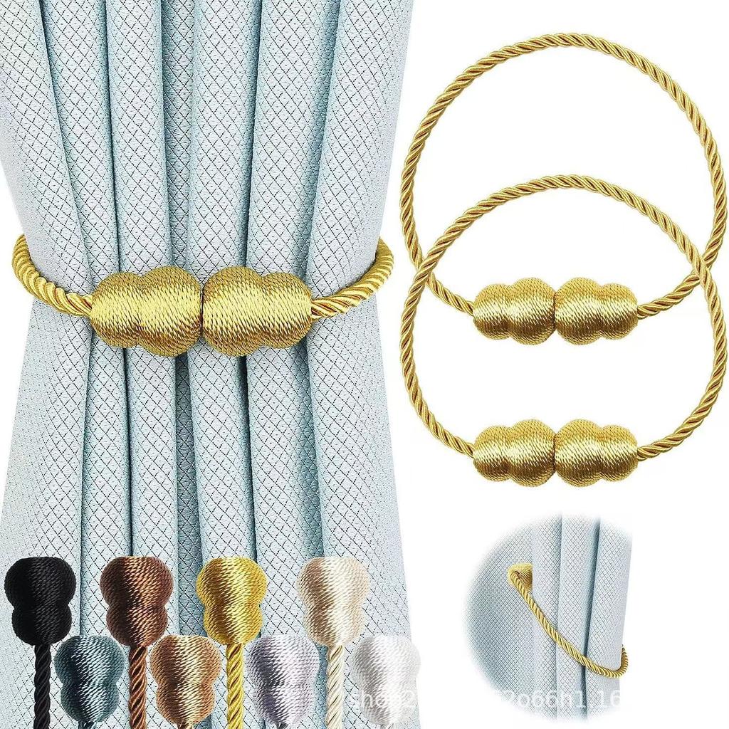 Магнитные подхваты для штор Декоративные шелковые веревочные держатели Современные держатели для оформления окон в форме тыквы Не требуется сверление