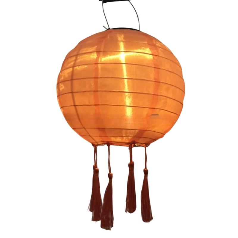 12-дюймовый водонепроницаемый солнечный китайский фонарь тканевый подвесной светильник для уличного фестиваля свадьбы дня рождения вечеринки сада подвесной светильник декор