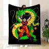 Dragon and Fighter with Dragon Balls Patterned flannel blanket perfect for the bedroom living room, sofa, or a little nap