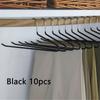 10Pcs Household Nano-Coated Non-Slip Goose-Shaped Pants Hangers, Simple Stainless Steel Pants Hangers, Suitable for Both Dry and Wet Use