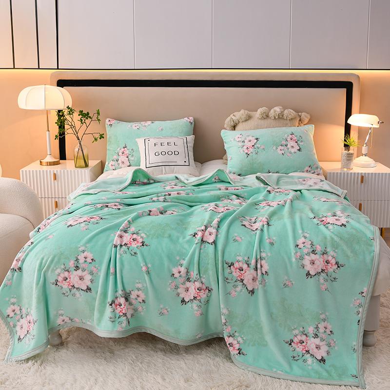 Легкое Мягкое Фланелевое Одеяло с Принтом Листьев Теплый Плюшевый Плед Молочный Бархат Накидки для Дивана Кровати Домашний Постельный Чехол