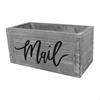 Wood Mail Box Storage Holder Letter Desk Organizer Rustic Basket Tabletop Mailbox for Home