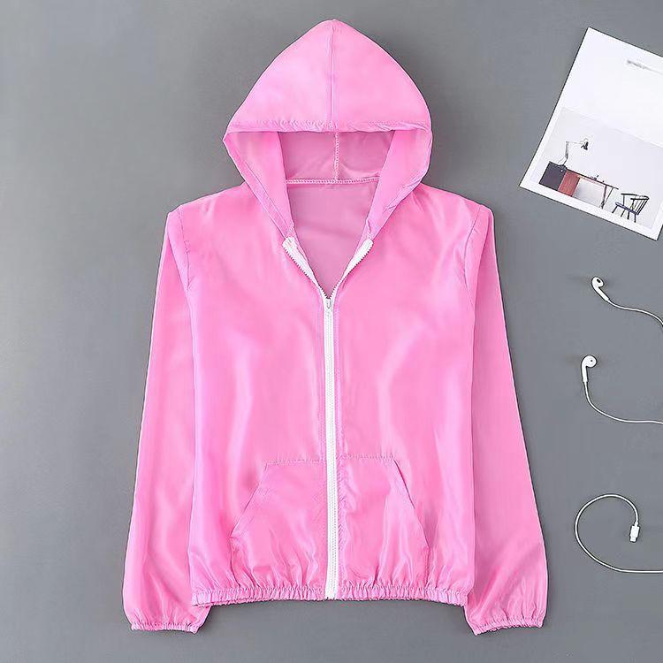 Летняя солнцезащитная одежда из ледяного шелка, женская однотонная ультратонкая дышащая быстросохнущая уличная мужская водонепроницаемая куртка с капюшоном