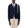 THOM BROWNE Rwb Striped V Neck Knitted Cardigan MKC530A-Y3017-415