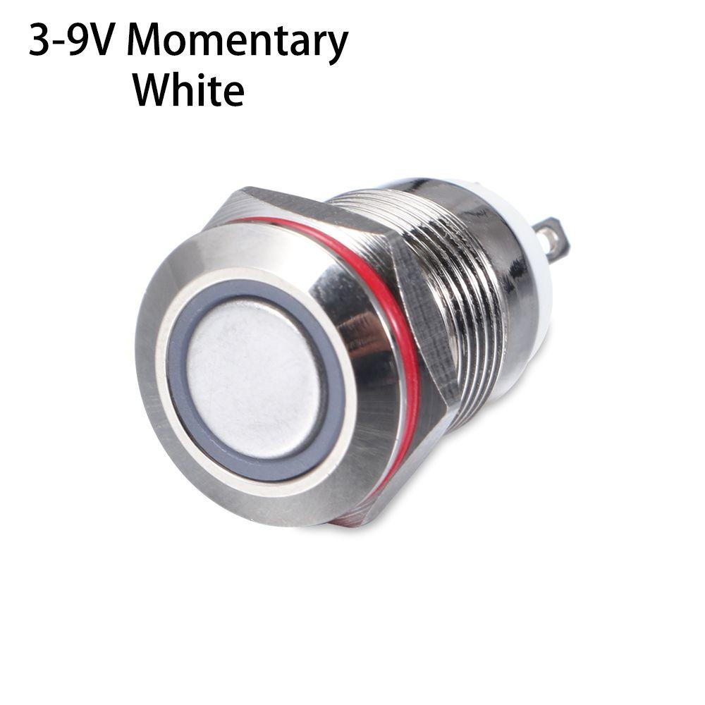 Waterproof Push 3V 5V 9V 12V 24V 110V 220V LED 12mm Metal Button Switch Momentary/Latching