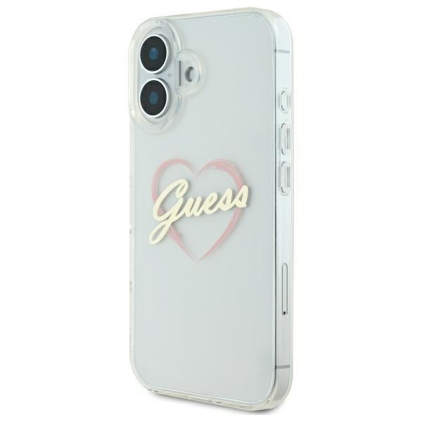 Guess Guhcp16Mhchgspt Iphone 16 Plus6.7 Przeźroczysty/Transparent Hardcase Iml Heart