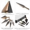 5pcs High Speed Steel 4241 Step Drill Bit Set Kit Round Shank Pagoda T-wist Drills Drilling Tool