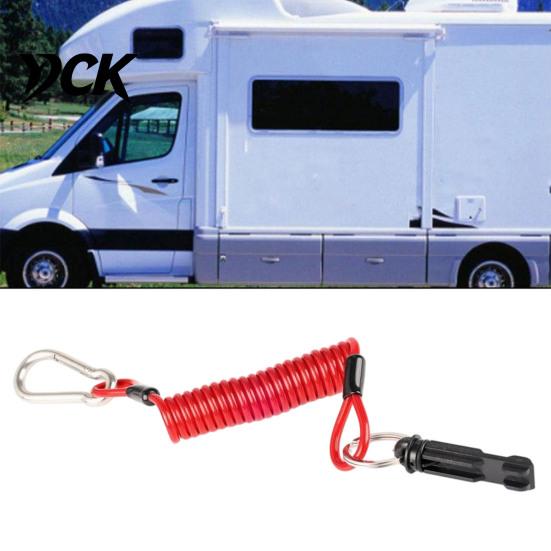 Trailer Breakaway Cable 4FT/6FT Boat Cable, 4mm Spring Brake Disconnect Wire with Nylon Towing Safety Pin, 12V Direct Current for RV Controller System