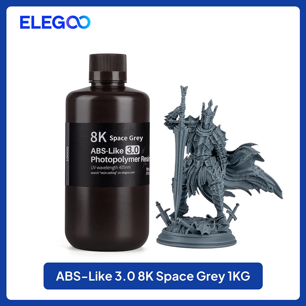 ELEGOO ABS-Like 8K 3D Printer Resin 3.0, 405nm Photopolymer Resin for Mars Saturn Jupiter MSLA DLP LCD 3D Printing