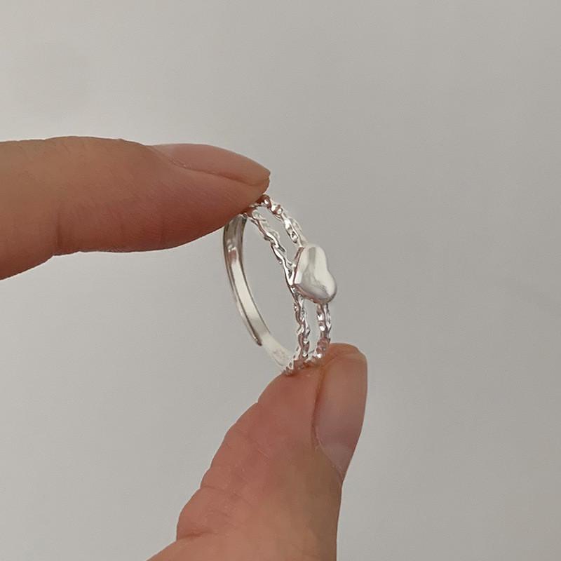 Уникальное геометрическое кольцо с жемчугом любви для женщин Высококачественная медь Регулируемый дизайн Стильные цвета для каждого случая