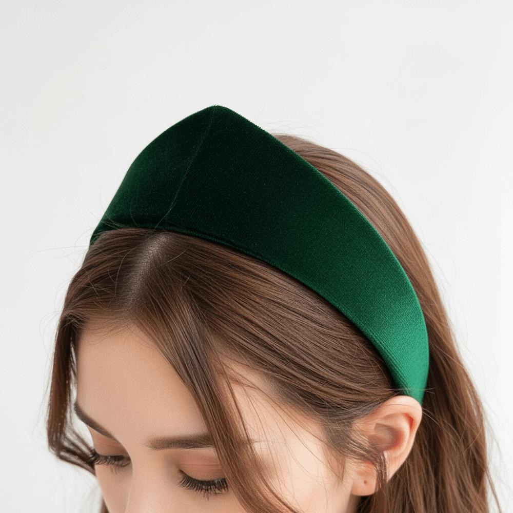 Elegant Velvet Crown Headband Multiple Colors European Hairband Smooth Texture Headwear  Women