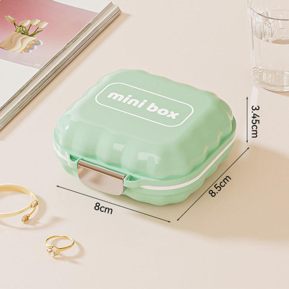 Durable Mini Portable Storage Box Moisture-proof 7 Grids Trinkets Storage Case Sealed Pill Boxes