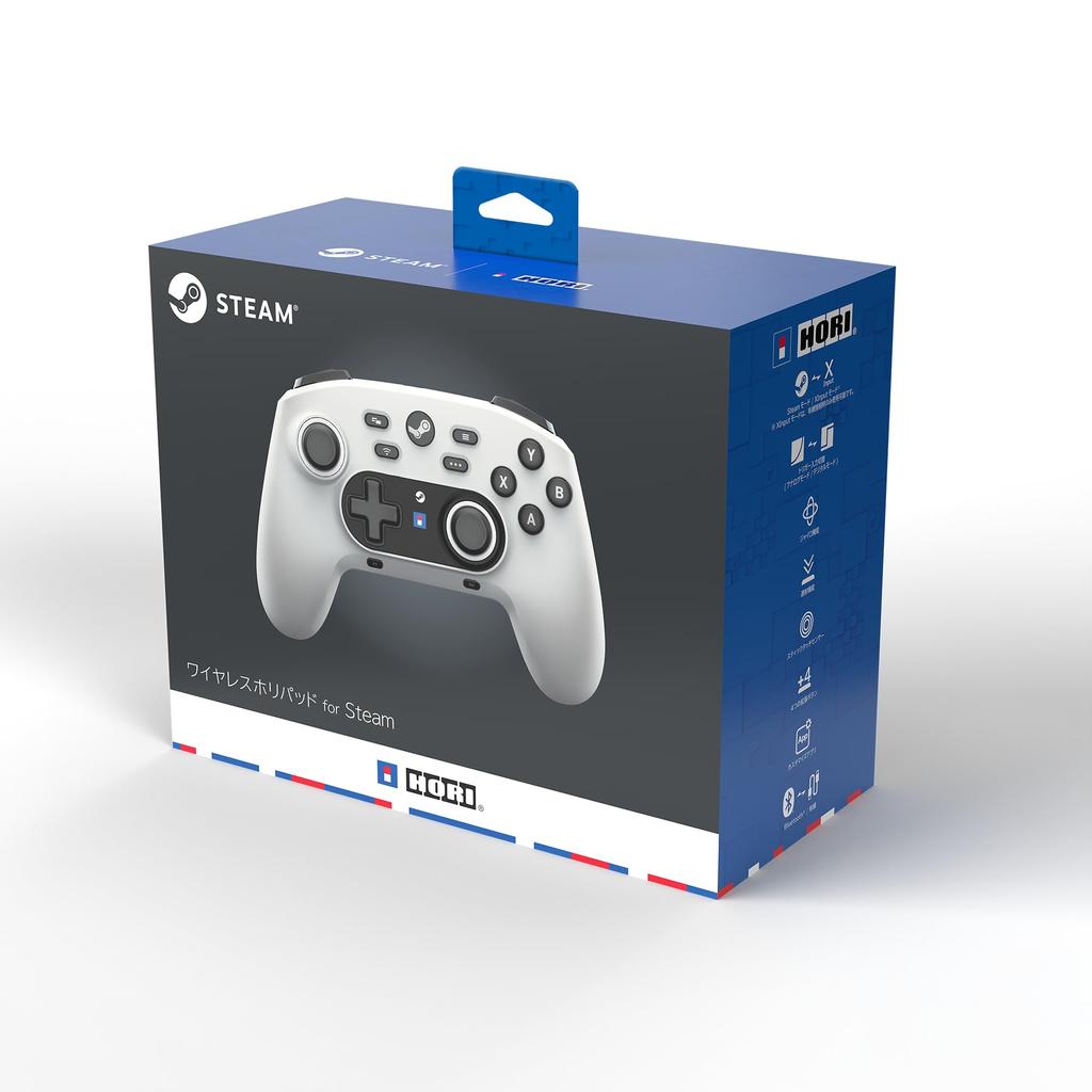 Беспроводной Horipad для Steam (Блестящий Белый)
