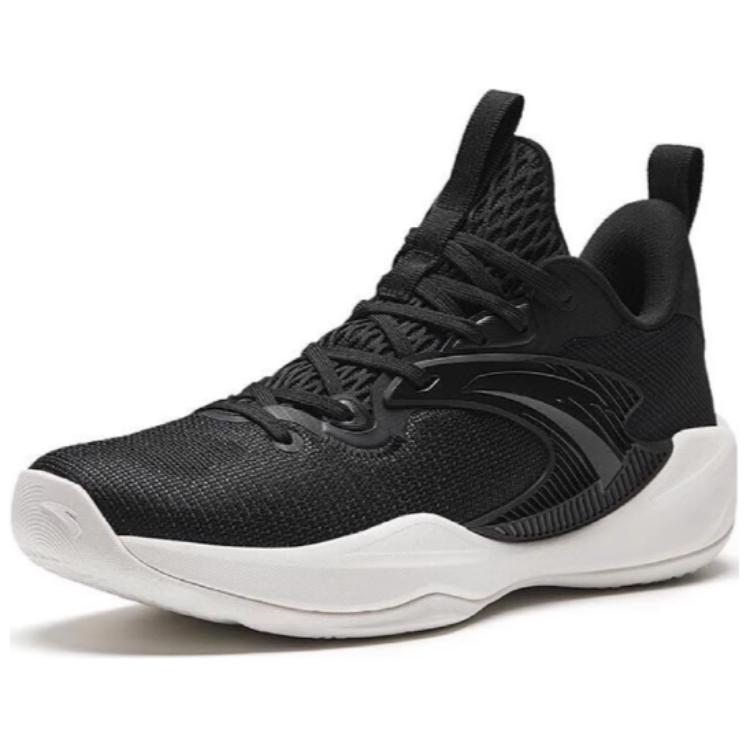 Anta Light Cavalry 9 Comfortable Casual Shock Absorption Non-Slip Wear-Resistant Low-Top Basketball Shoes Men Sneaker Black White 112421610-2