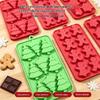 Silicone Christmas Baking Molds Food Safe Non-Stick Reusable for Home Xmas Holiday Homemade Pastry Baking