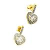 Les Trésors De Lily [L3722] - Gold Plated 'Love' Earrings - 15x8 Mm