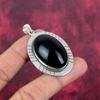 Black Obsidian Pendant, 925 Solid Sterling Silver Gemstone Jewelry, Handmade Pendant, For Thanksgiving