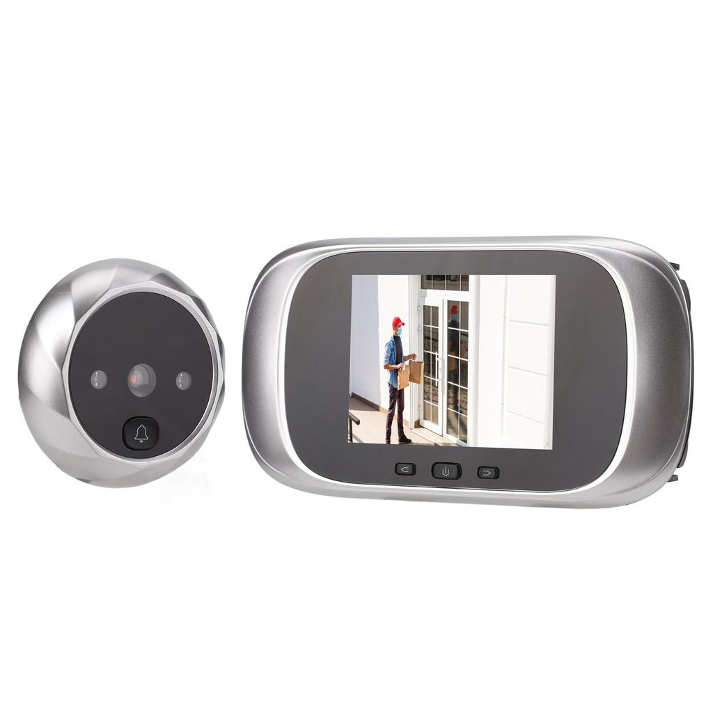 Цифровой дверной глазок с экраном высокой четкости 2,8 дюйма, широким углом обзора 90 градусов, поддержкой 12 языков