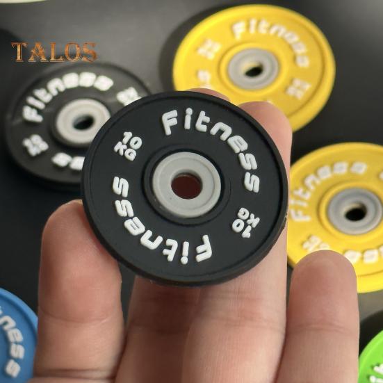 Фитнес-брелок-подвеска из резины и металла для тренировок, штанги, тяжелой атлетики, тренажерного зала, брелок для ключей, напоминание о подарке