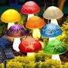 Cracked Mushroom Light Solar Garden Lamp 8 Colors Memory Function Simple Installation Waterproof Solar Pathway Light Lawn Decor