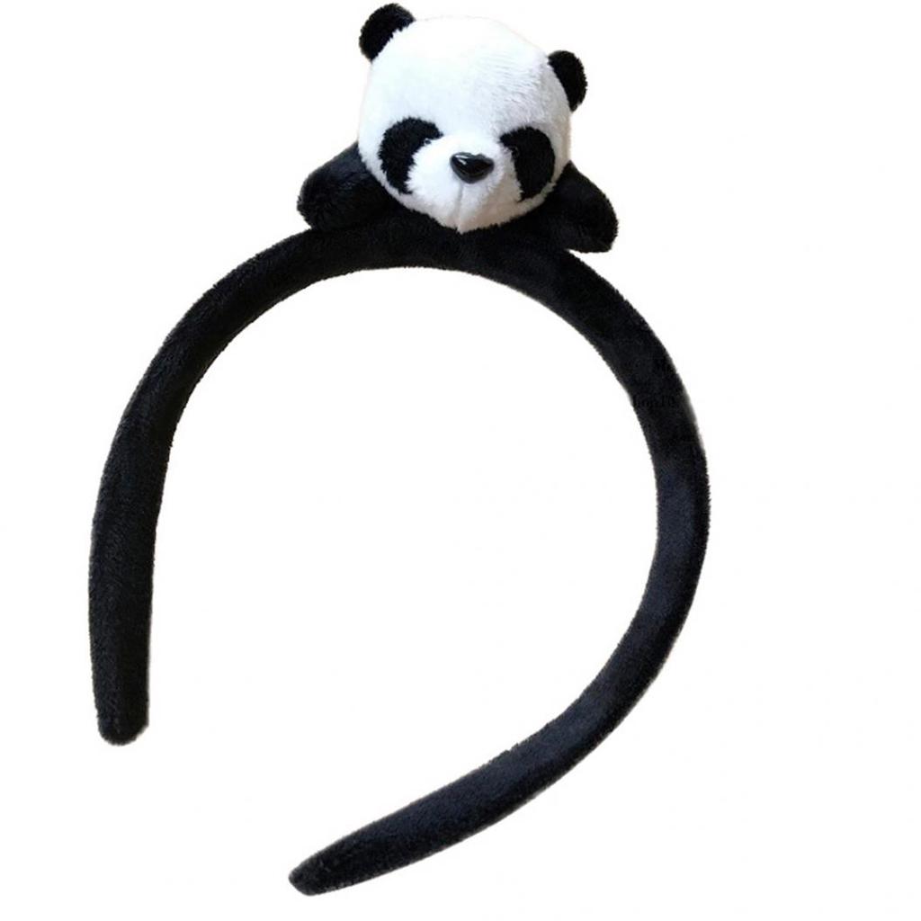 Кавайная заколка для волос с изображением панды, обруч для волос, эластичное кольцо, веревка, женские головные уборы