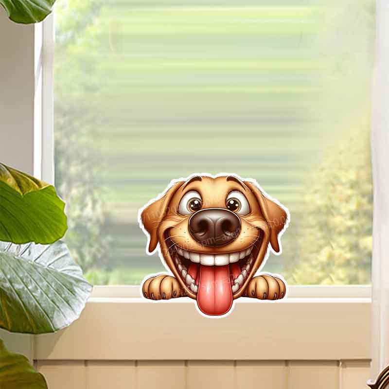 Funny Dog Car Stickers Waterproof Decals for Rear Windows Bumpers Home Door & Window Wall Background Decoration HE86