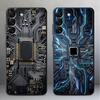 Чехол для Samsung Galaxy A57 A24 A73 A51 A55 A32 A52 A36 A26 A53 A35 A25 A37 A22 A23 Чехол для телефона A72 A71 Ретро Печатная плата