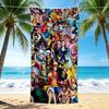 1 шт. Коллаж персонажей One Piece Пляжное полотенце Быстросохнущее Многоцелевое Для пляжа Бассейна Спортзала Йоги Дома Путешествий Рождественский Хэллоуин Рождественский Подарок L1243