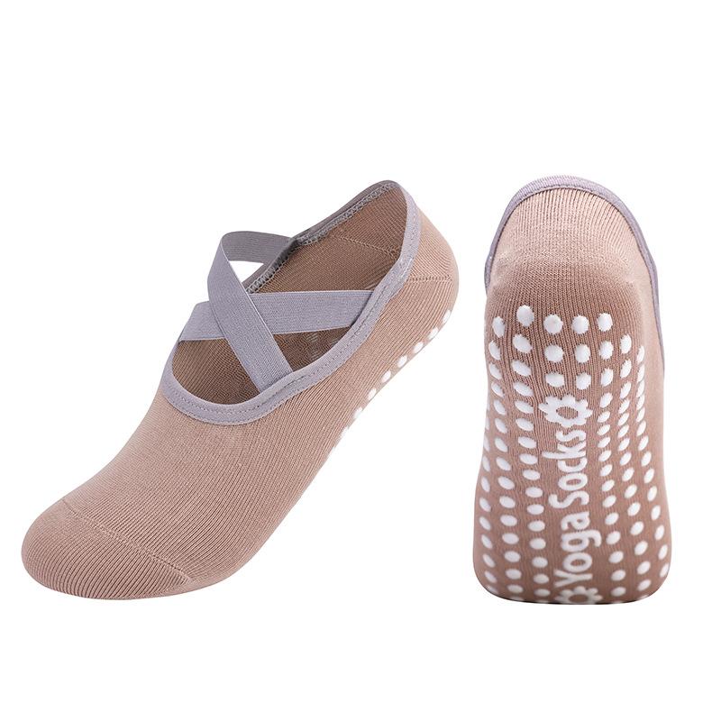Женские носки для йоги с пятью пальцами, силиконовые нескользящие бандажные носки для балета, пилатеса, дышащие хлопковые спортивные носки с открытой спиной для танцев в помещении